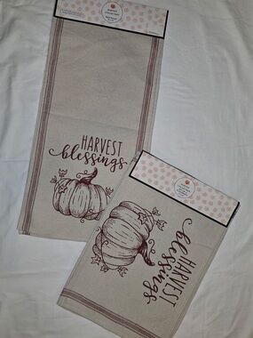 Harvest Blessings Table Runner & 4pc Placemats Combo